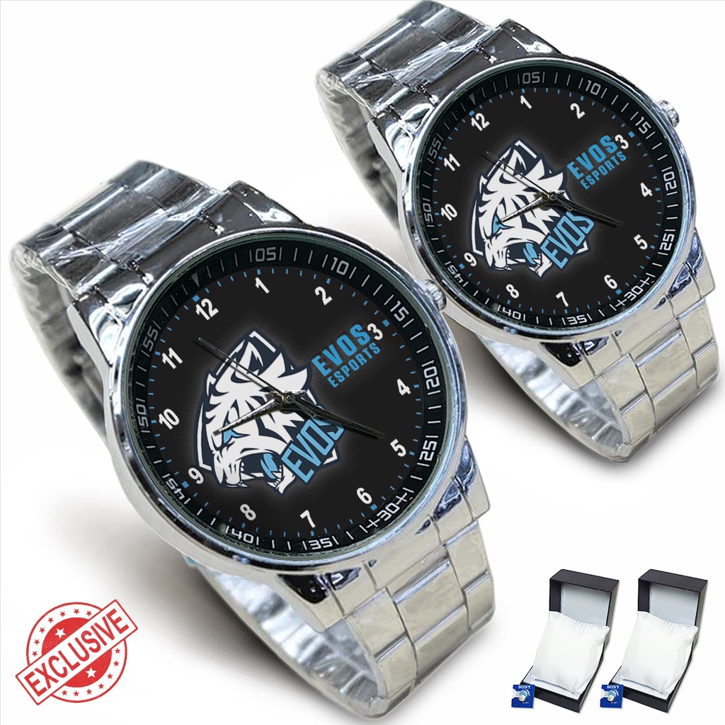 (Exclusive) Jam Tangan Squad EVOS Motif 2 {ML-FF} Rante Couple / Satuan