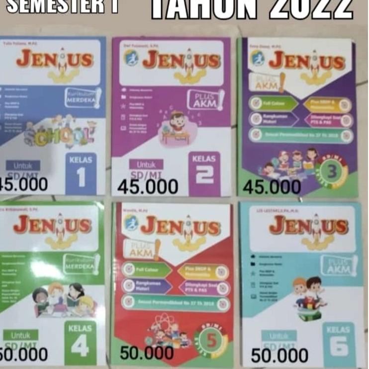 

Sudah READY.. Buku JENIUS Semester 1 tahun 2022 SD/MI Kelas 1 2 3 4 5 6