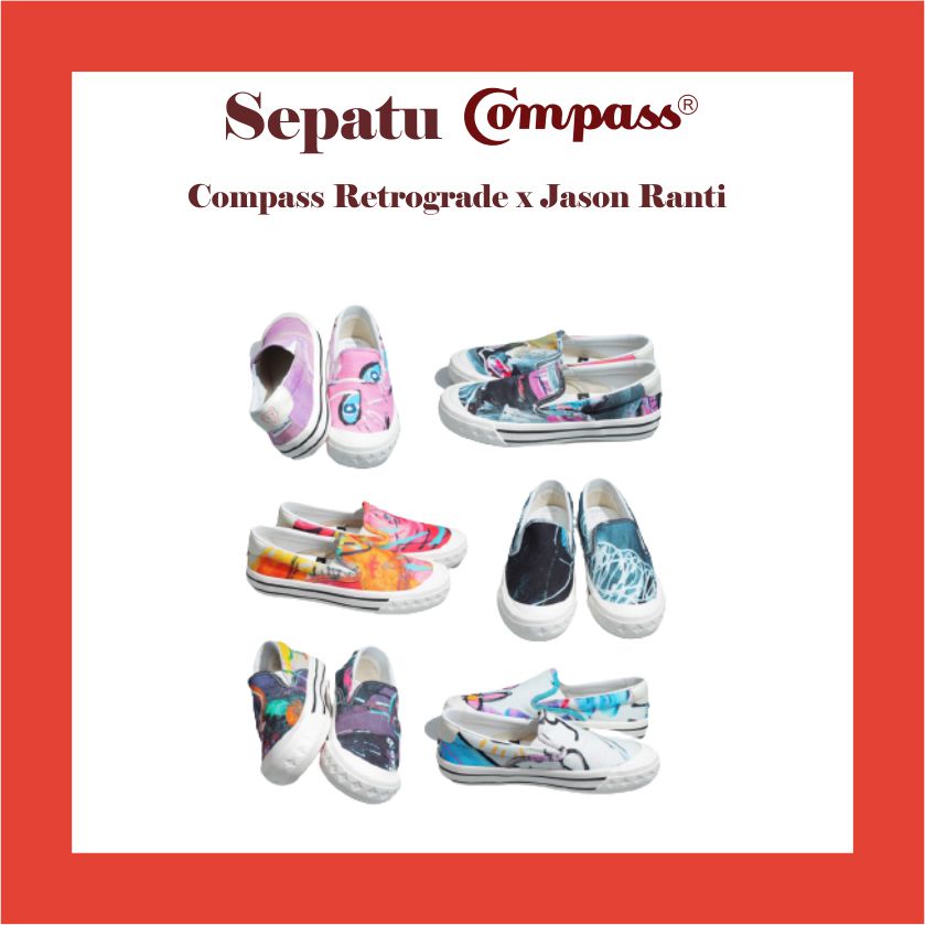 Sepatu Compass Jason Ranti Artwork 1 2 3 4 5 6 Size 35 36 37 38 39 40 41 42 43 44 Original 100%