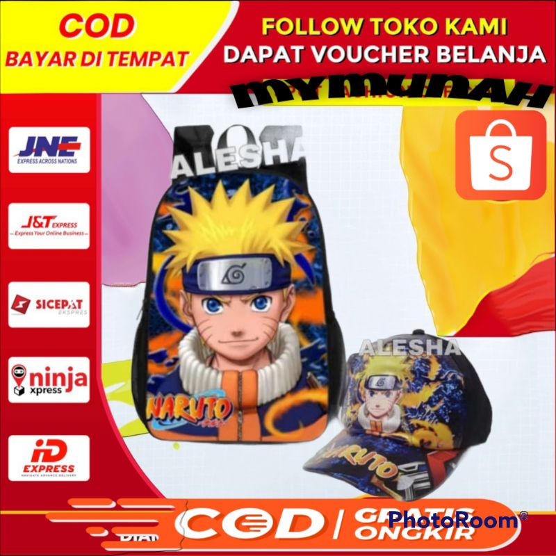 TAS RANSEL ANAK LAKI-LAKI KARAKTER NARUTO ULTRAMAN BATMAN IRON MAN/GRATIS TOPI