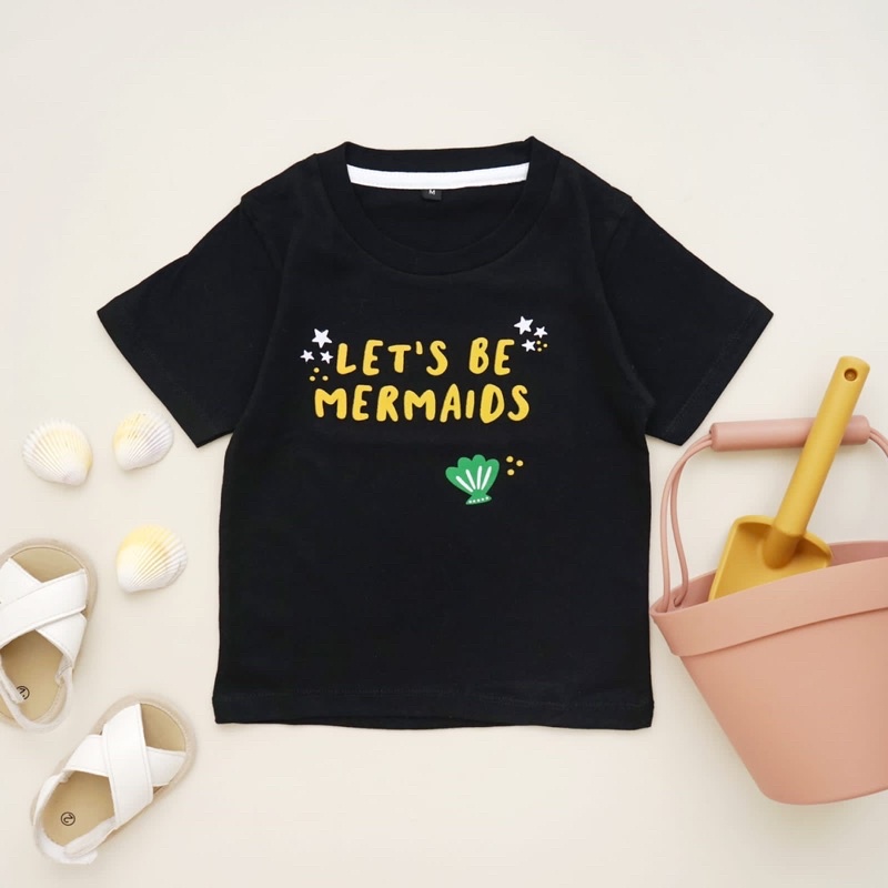 Kaos Anak Baju Bayi Balita Kids Perempuan Cewek Katun 1 2 3 4 5 Tahun Kaos Oblong Tshirt Blouse Anak Perempuan Mermaid