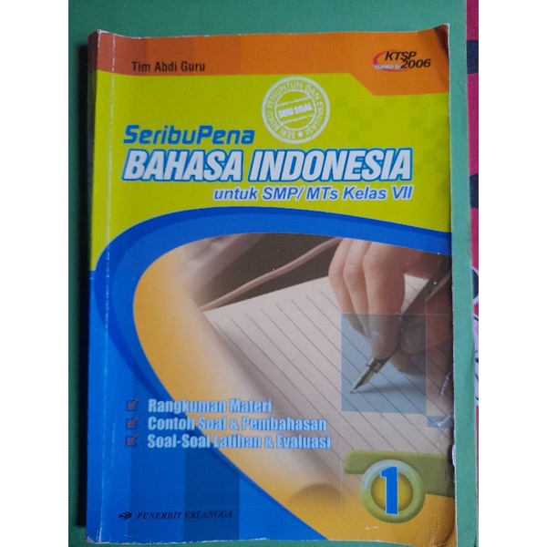 BUKU SERIBU PENA BAHASA INDONESIA untuk SMP kelas VII KTSP 2006