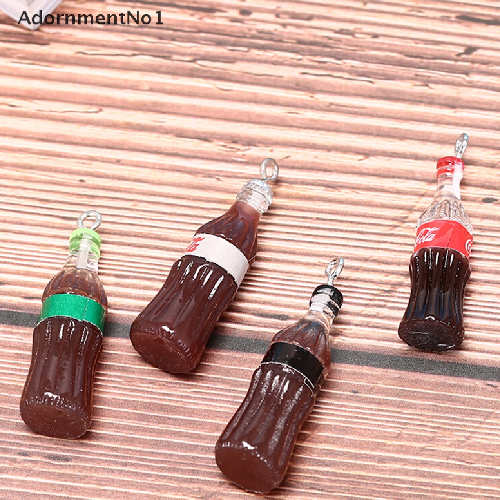 (AdornmentNo1) 10pcs / Set Gantungan Kunci Bentuk Botol Bahan Resin Untuk Dekorasi DIY