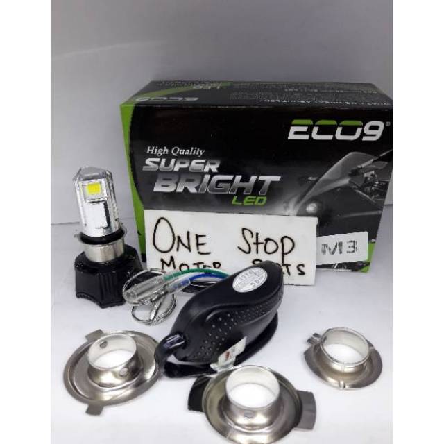 Lampu LED 3 Sisi Luminos AC DC Headlamp LED 3 Sisi Titik Motor Eco9