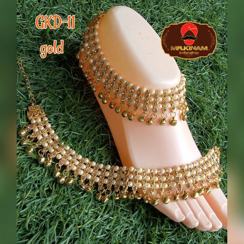PAYAL DEWASA GOLD & WHITE [GKD-11] | GELANG KAKI INDIA