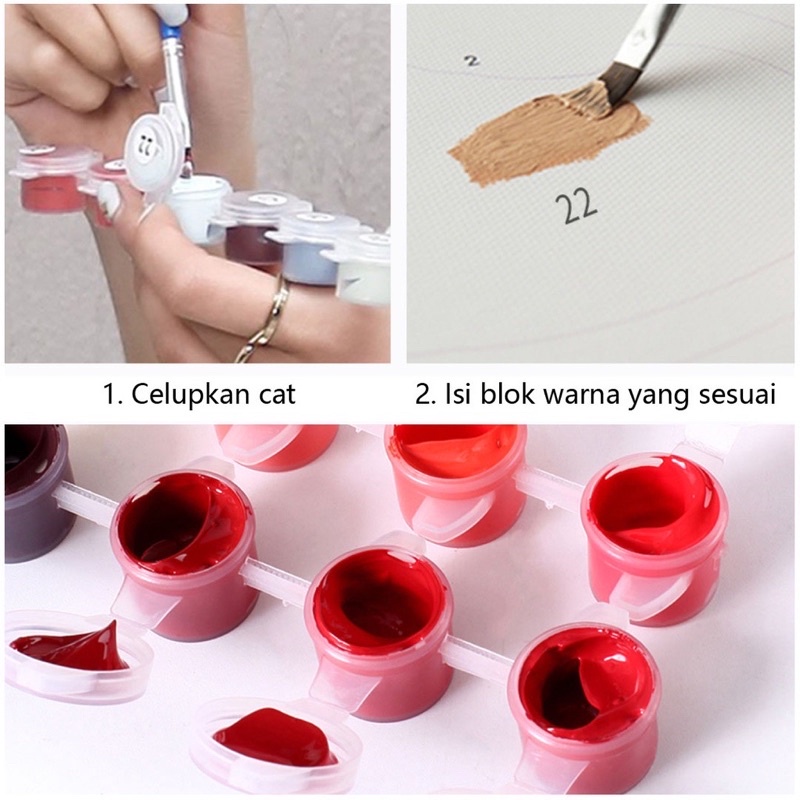 

(BIG SALE)Canvas Paint By Number Kit 40x50cm - Digital Oil Painting DIY Paint By Number Lukisan -