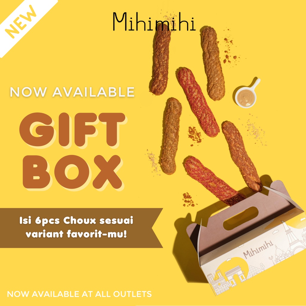 

Mihimihi Gift Box (isi 6 Choux) - Hampers Mihimihi