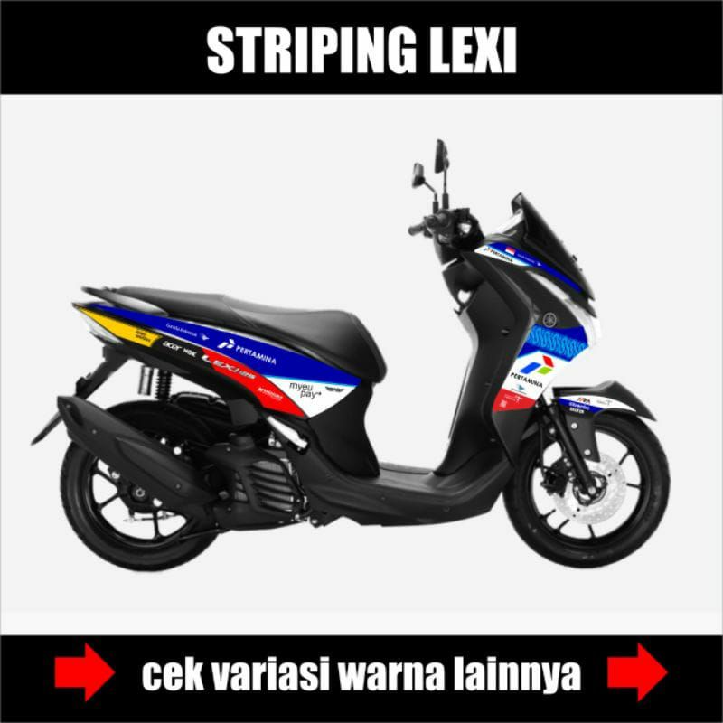 STIKER STRIPING MOTOR LEXI / sticker Variasi Lexi motif Pertamina Mandalika