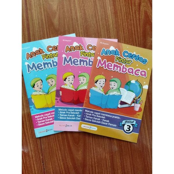 

Paket 3 Jilid Buku Anak Cerdas Pintar Membaca Untuk TK Dan Paud