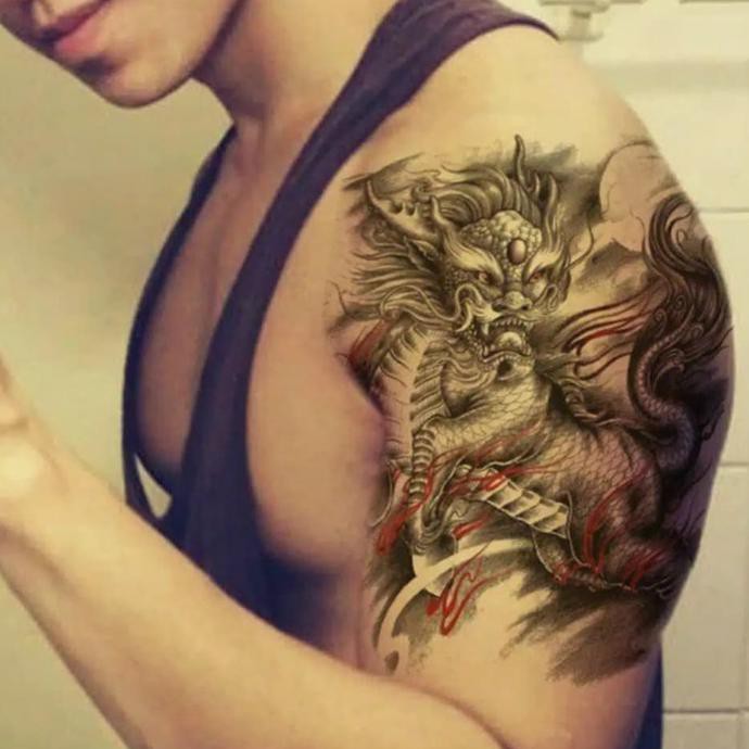 Tatto Naga Dragon Temporary Tatto Shopee Indonesia