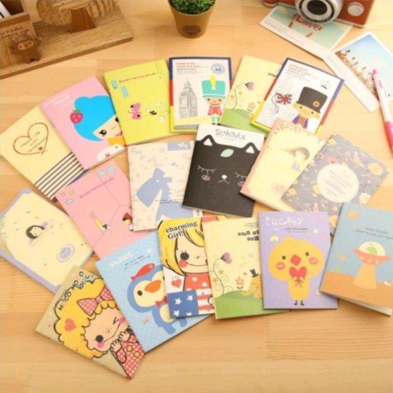 Buku Tulis Mini - Mini Notebook - Buku Memo Mini Kecil Motif Lucu