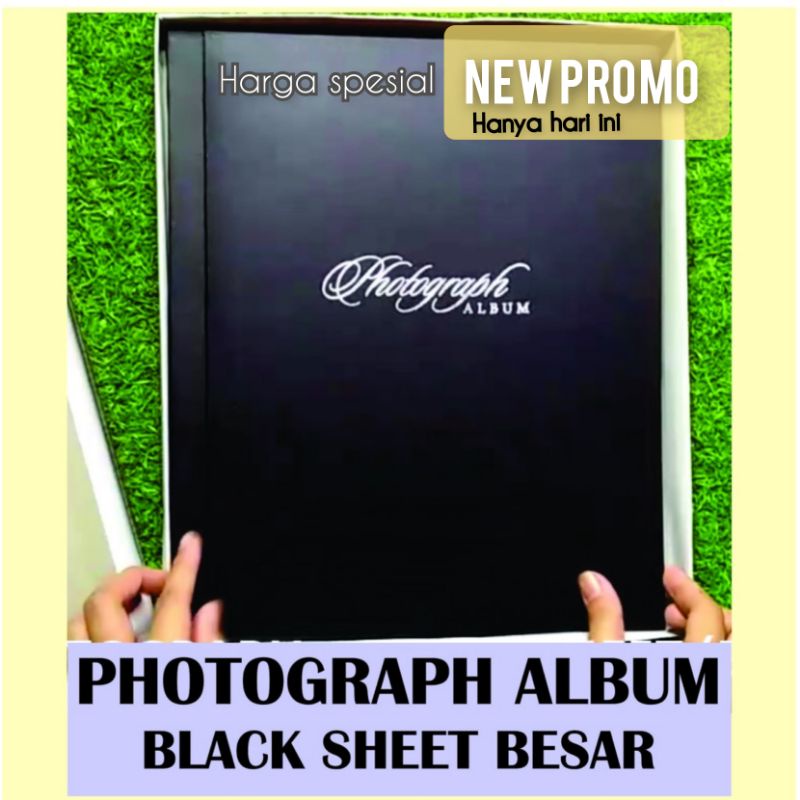 ALBUM FOTO BESAR MAGNETIK BLACK SHEET EDITION 3R 4R 10R