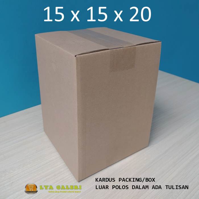 Karton Box Kardus Packing Uk.15x15x20 cm Luar Polos Dalam Ada Tulisan