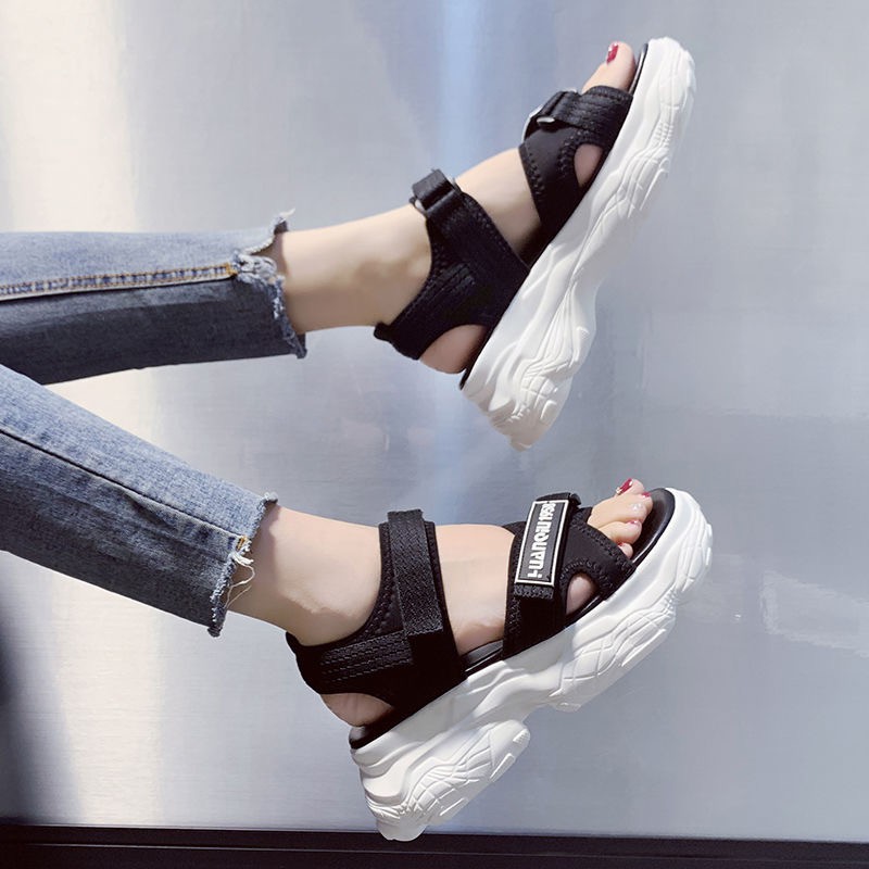 SANDAL GUNUNG Wanita Sandal Cewek WEDGES TINGGI CASUAL WANITA TALI KEKINIAN IMPOR TERBARU Sandal Sepatu