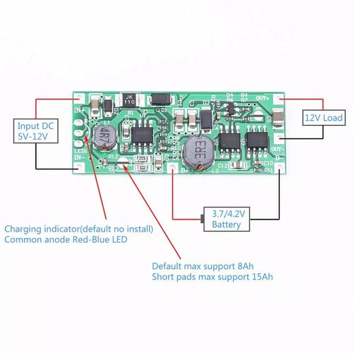 Module UPS 12V 9V Dari Baterai 18650 Untuk Modem WiFi CCTV Absensi