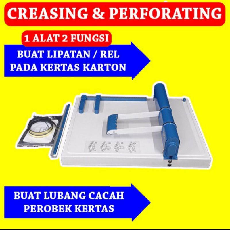 Mesin Creasing Dan Perforating 2 fungsi / Alat Pelipat Penekuk Kertas ...