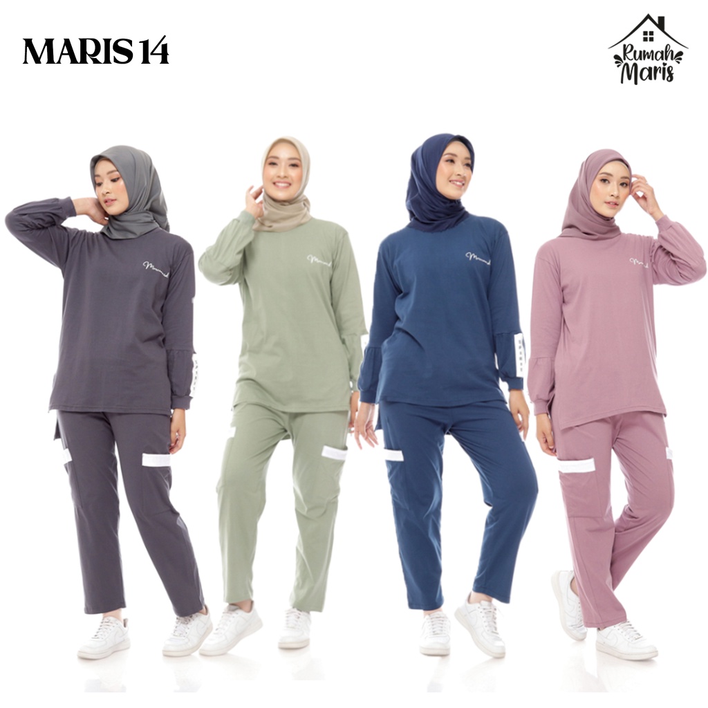 Baju Olahraga Wanita Muslim Muslimah Setelan Olahraga Wanita Muslimah Rumah Maris Maris-14