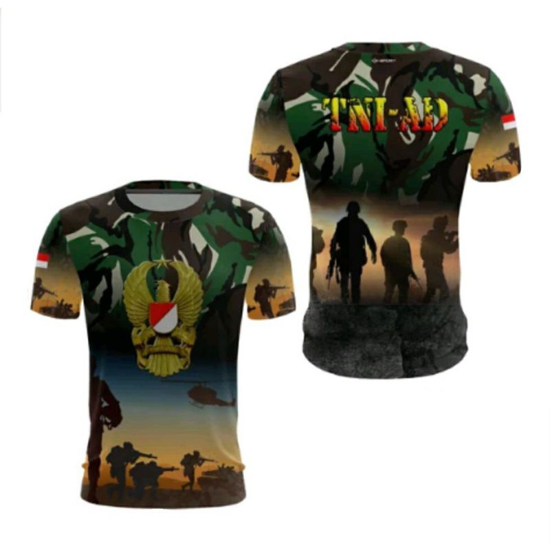 TERBARU BAJU JERSEY TNI AD DALEMAN DINAS FULL PRINTING