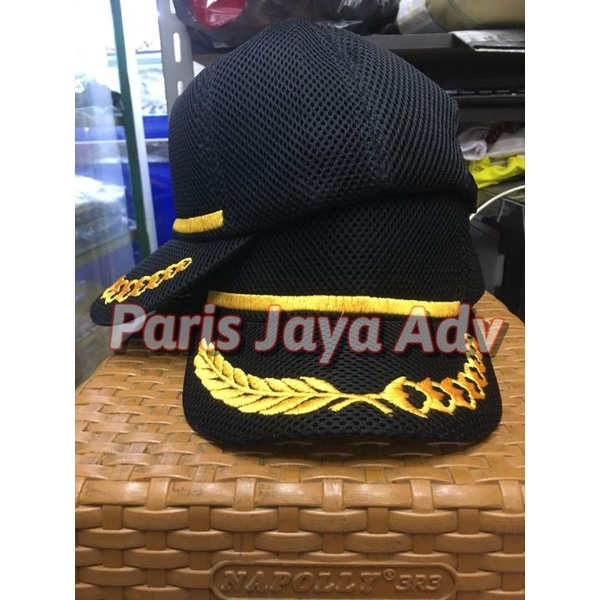 TOPI LAKEN PADI KAPAS POLOS WARNA HITAM TOPI PNS