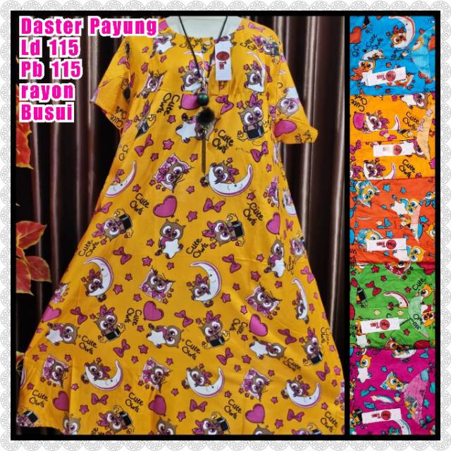 Daster payung busui motif lump ball, muat  bb 75kg