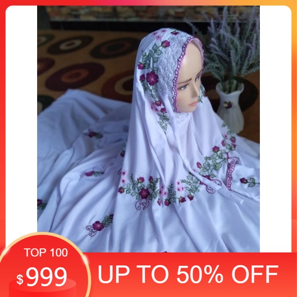 Mukena DEWASA Mukena santri putri lajuran polino silk bordir Mukena lajur bordir bunga Mukena terusa