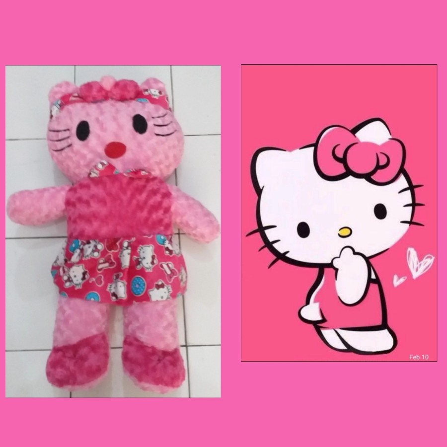 Boneka Hello Kitty Super Jumbo 75 cm / Hello Kitty Rok Dress 0.75m imut^^^