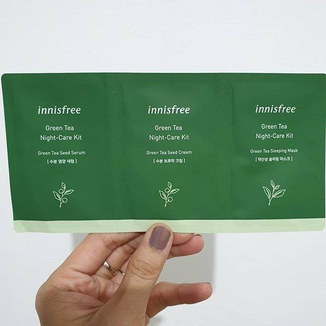 Jual INNISFREE Green Tea Night Care Kit (3ea Sample Sachet) Shopee