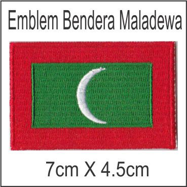 Maladewa Emblem Bordir Badge