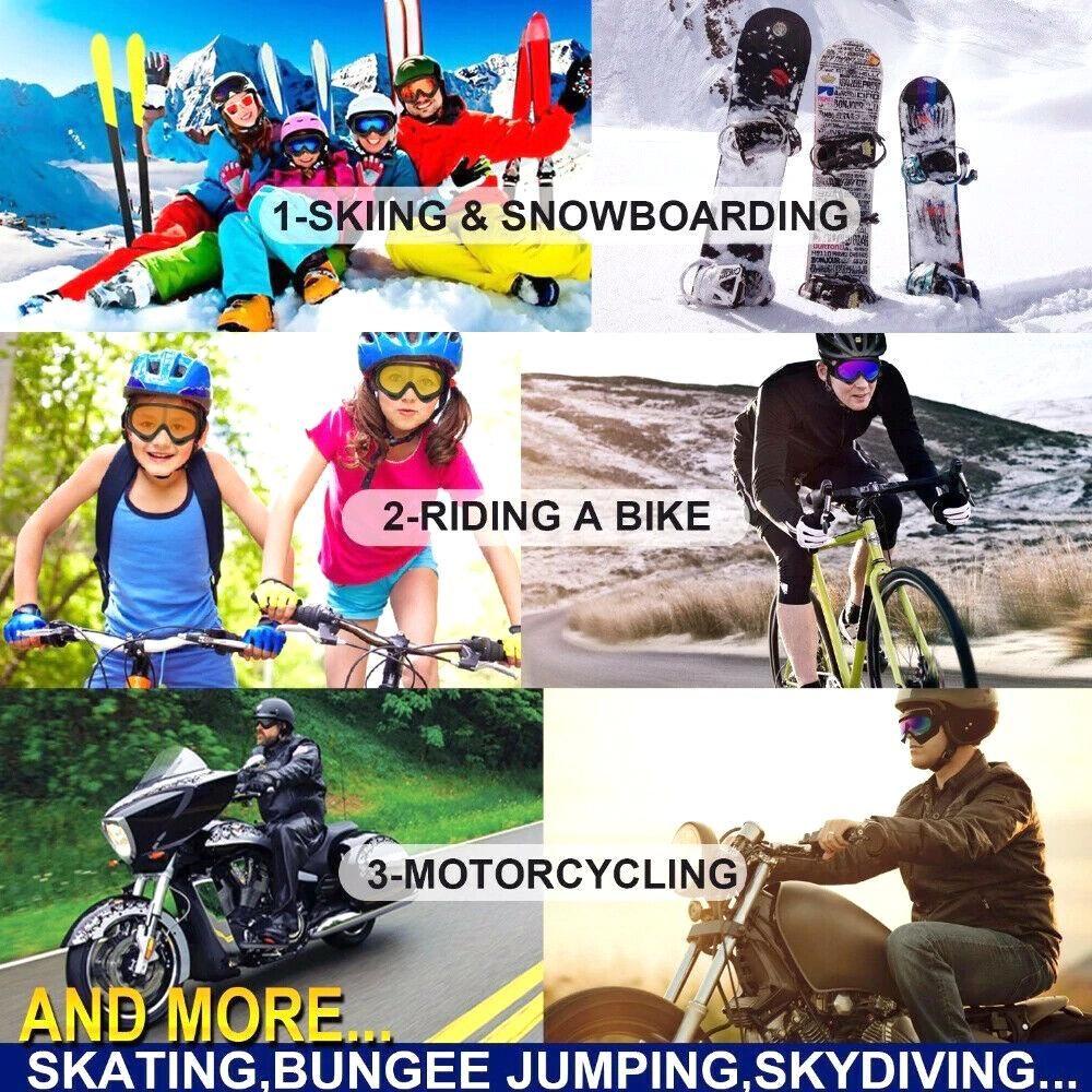 R-FLOWER Musim Dingin Tahan Angin Baru Tahan Debu Olahraga Luar Ruangan Snowboard Eyewear Glasses