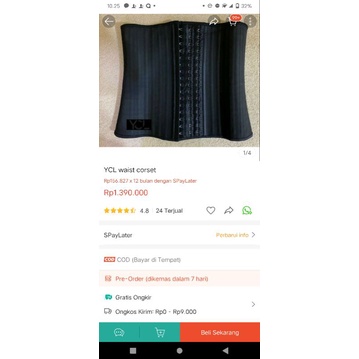 korset latex premium waist trainer ycl preloved barang mulus