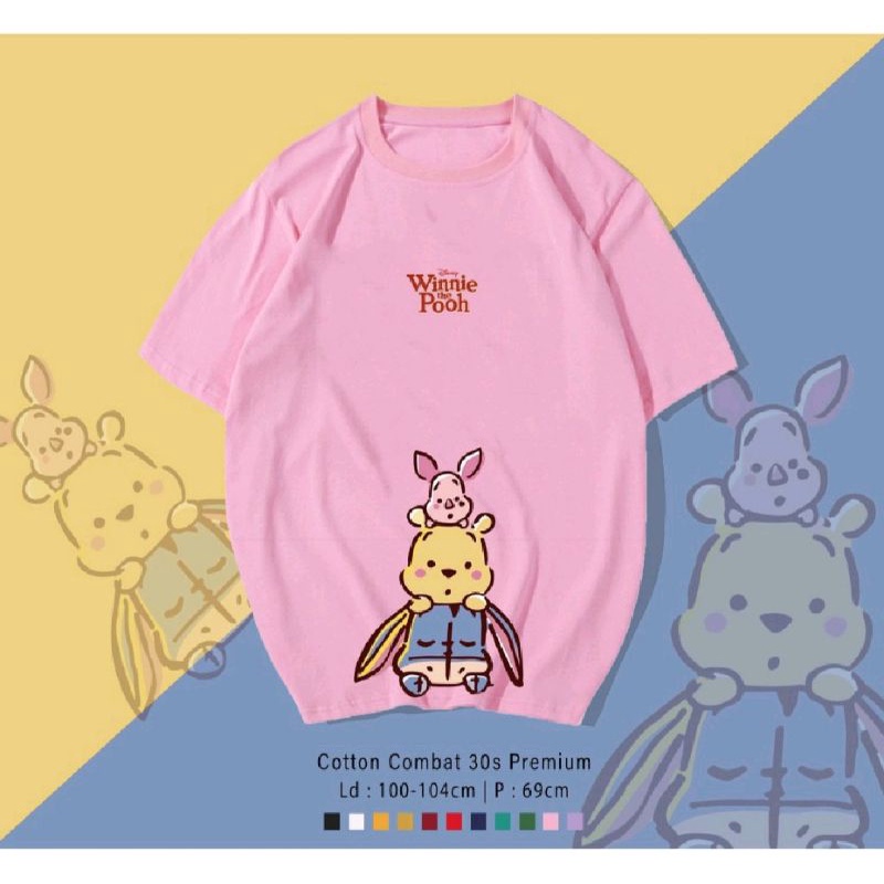 KAOS WINNIE THE POOH PIGLET EYOR/TSHIRT KATUN WINNIE THE POOH