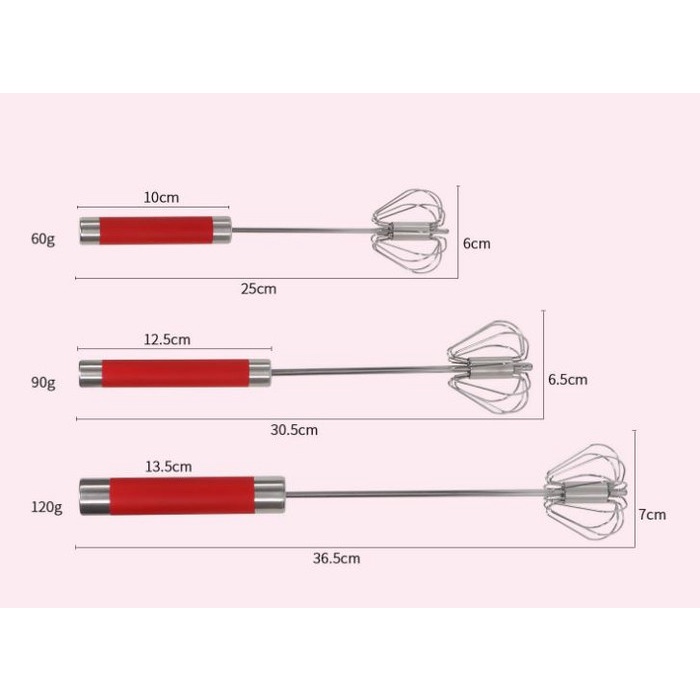 Kocokan telur hand whisker stainless semi otomatis murah whisk Ukuran Kecil