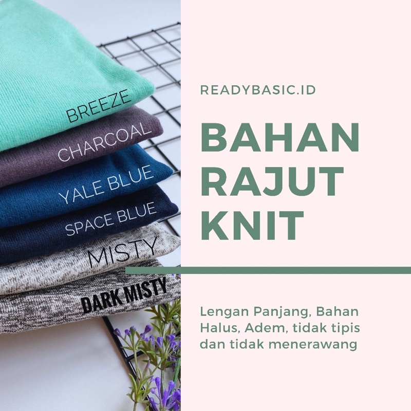 READYBASIC - BAJU KAOS LENGAN PANJANG BAHAN RAJUT KNIT