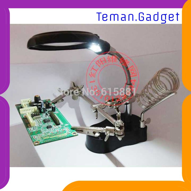 TG-DE136 Taffware Alat Pegangan Solder Helping Hand dan Kaca Pembesar - TE-801