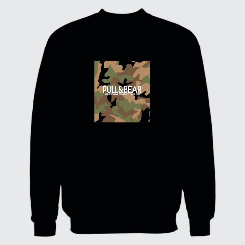 CREWNECK PULL&BEAR.CAMO SWEATER PULL&BEAR CAMO PREMIUN
