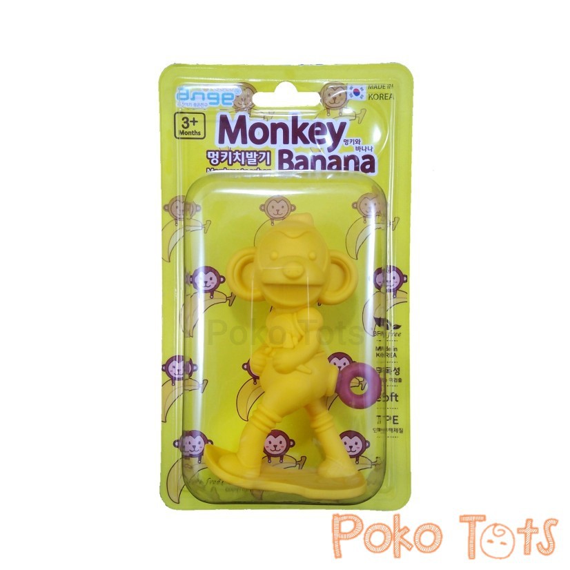 Ange Monkey Banana Teether 3+ Months Gigitan Bayi Motif Monyet WHS