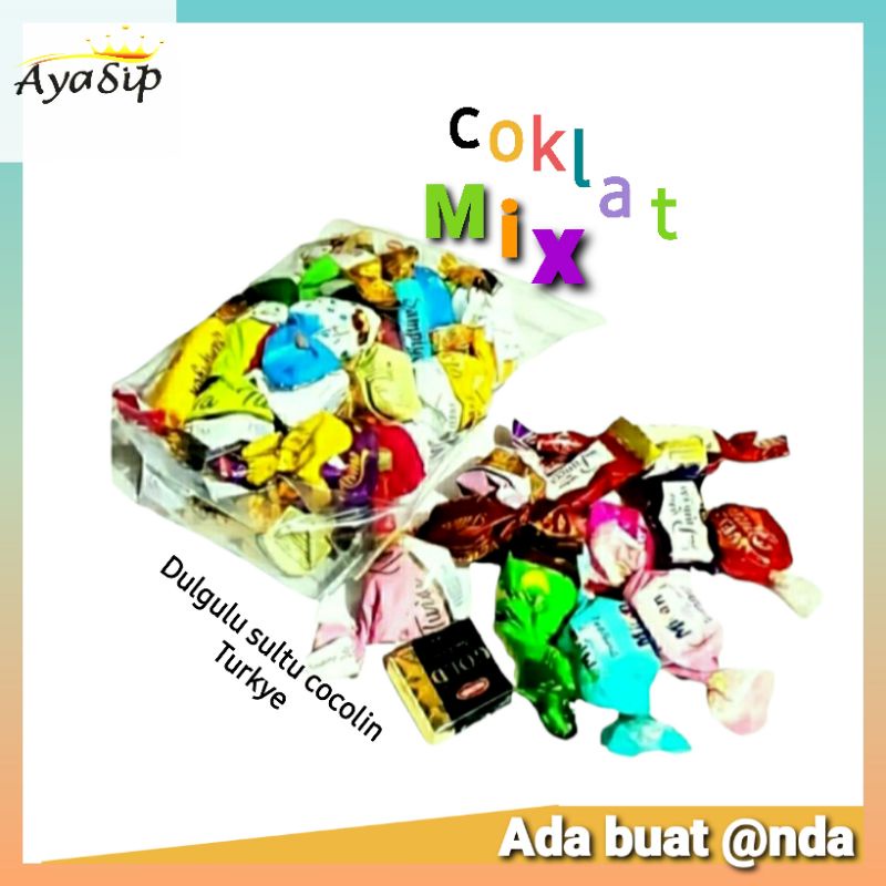

Coklat mix 250gr varian Rasa Manis/Coklat Turki