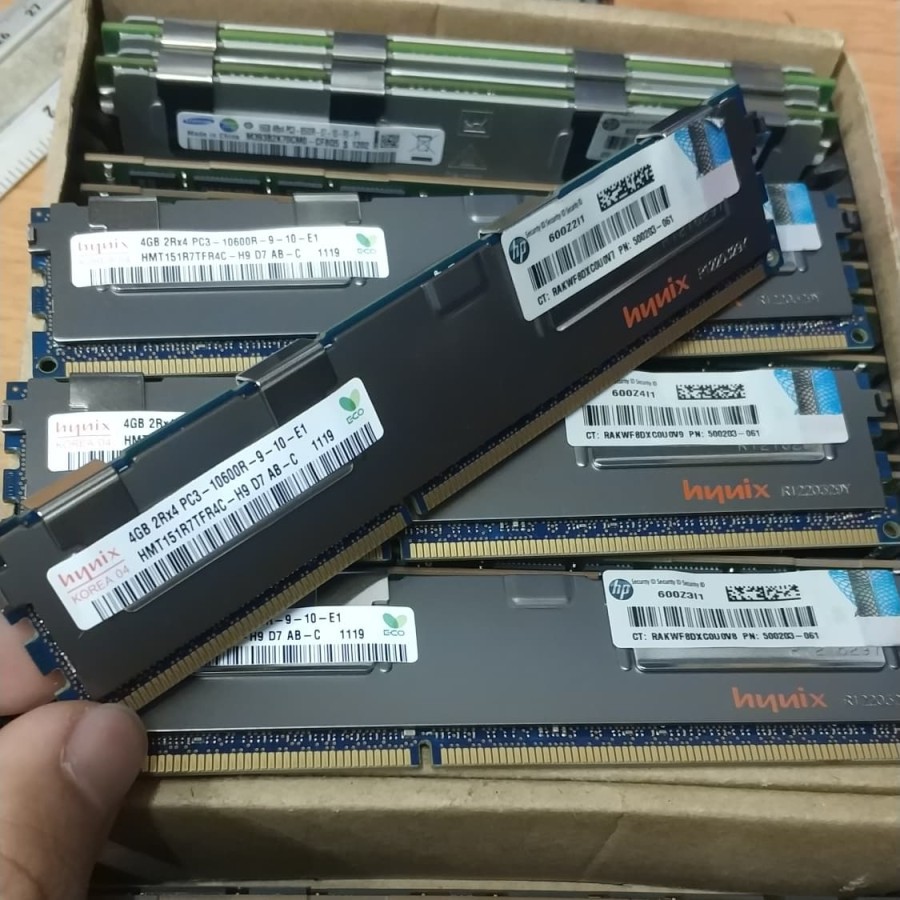 Memory Ram server 4Gb DDR3 2Rx4 Pc3-10600R Ecc Reg Hynix HP khusus buat pc server