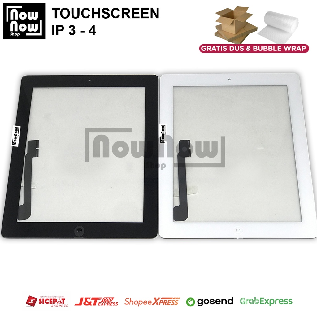 TOUCHSCREEN TS LAYAR SENTUH IP 3 4 3-4 3/4 34 A1430 A1403 A1416 A1459 A1460 TOUCH SCREEN PLUS IC HOME BUTTON