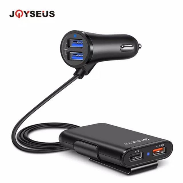 JOYSEUS Q4 Car Charger 4 Ports USB QC3.0+2.4A+3.1A Charger Mobil fast charging