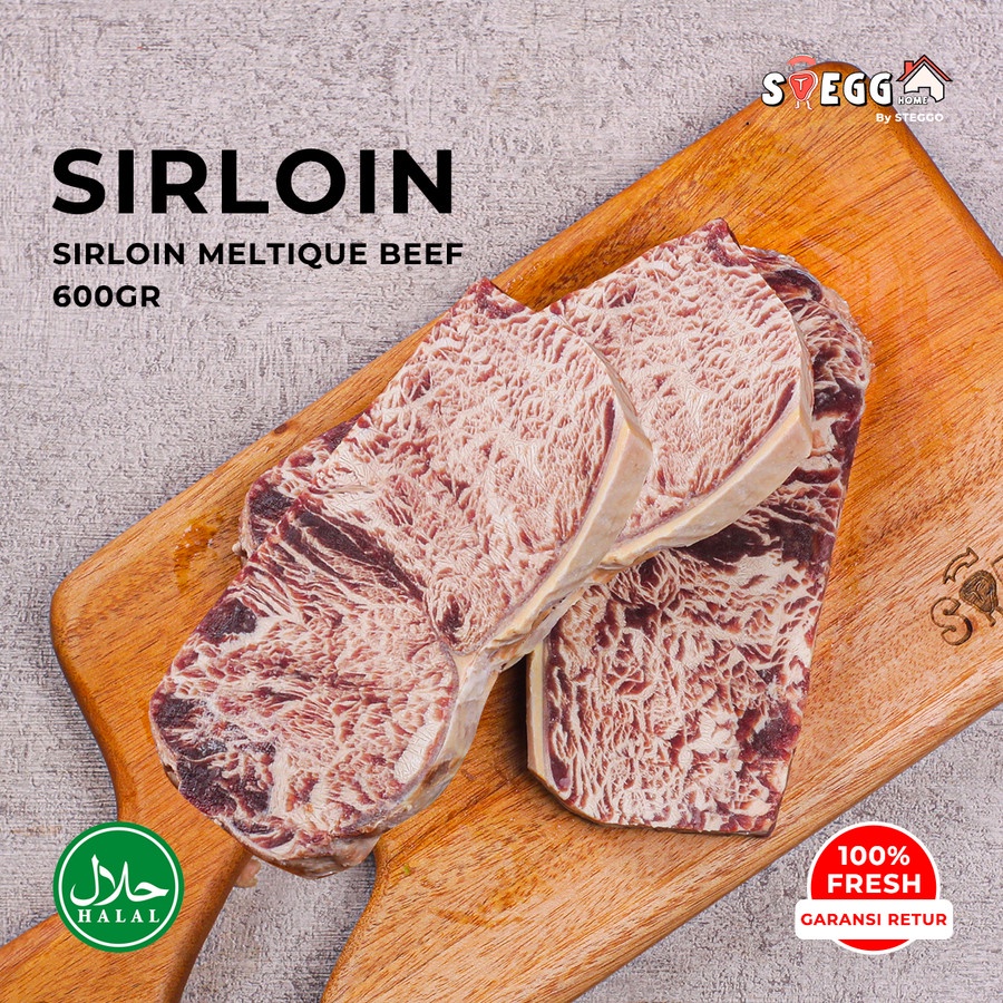 

Sirloin Beef Wagyu 600 gr/ Steggo Sirlin Wagyu (100% HALAL DAN NIKMAT)