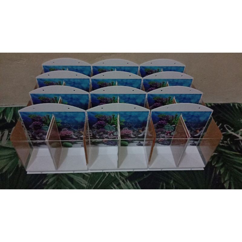 Aquarium mini hias skat 2 gantung/meja