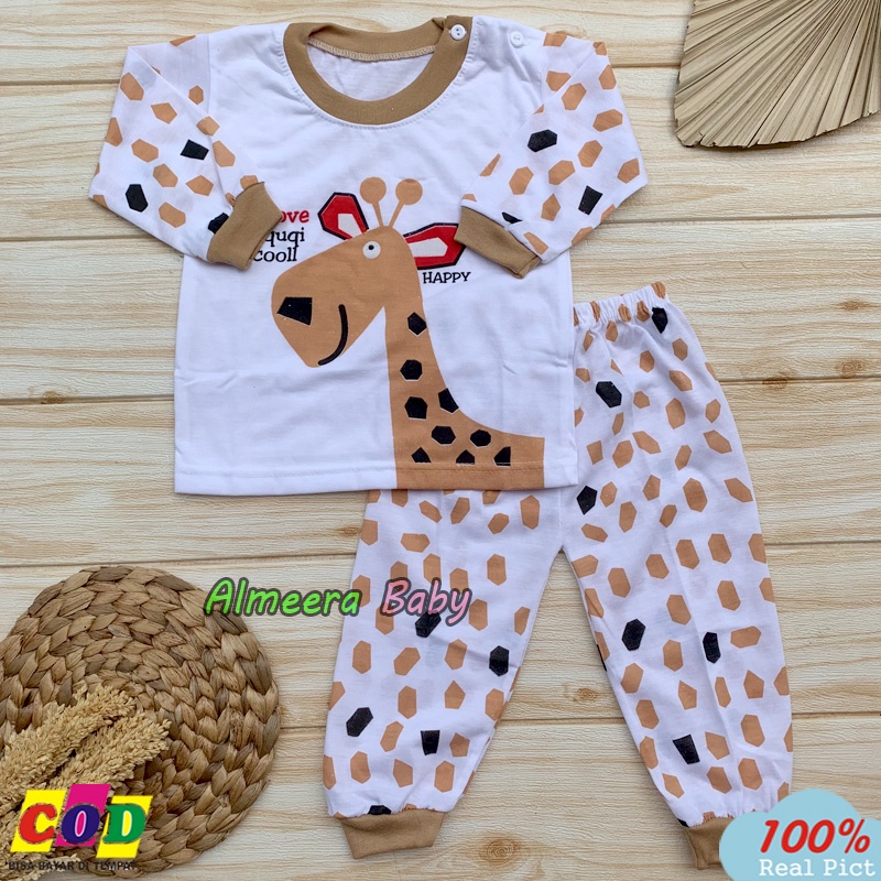 Piyama Bayi Baju Bayi Setelan Kaos Oblong Anak Usia 0-12 Bulan Almeera Baby and Kids