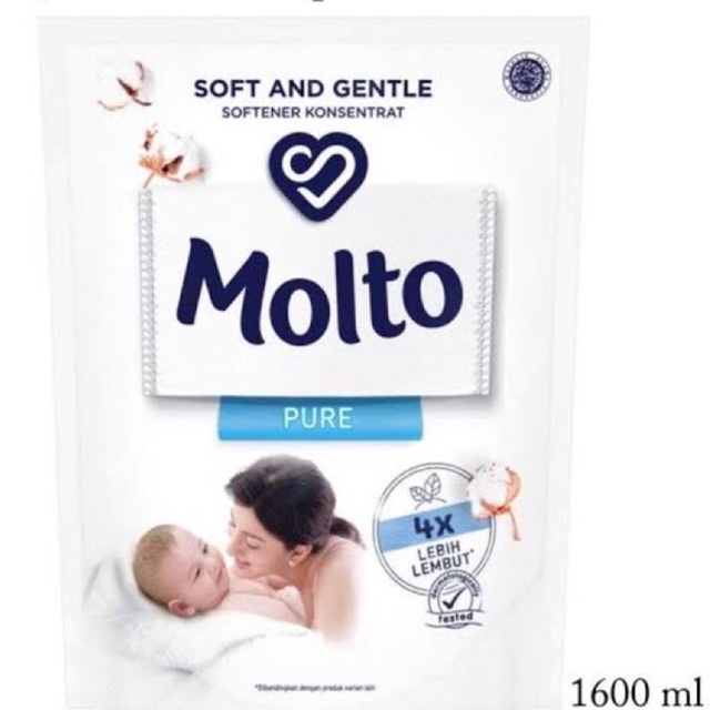 MOLTO PURE SOFTENER KONSENTRAT ALL IN 1 MORNING FRESH PCH 1600ml [UKURAN BESAR]