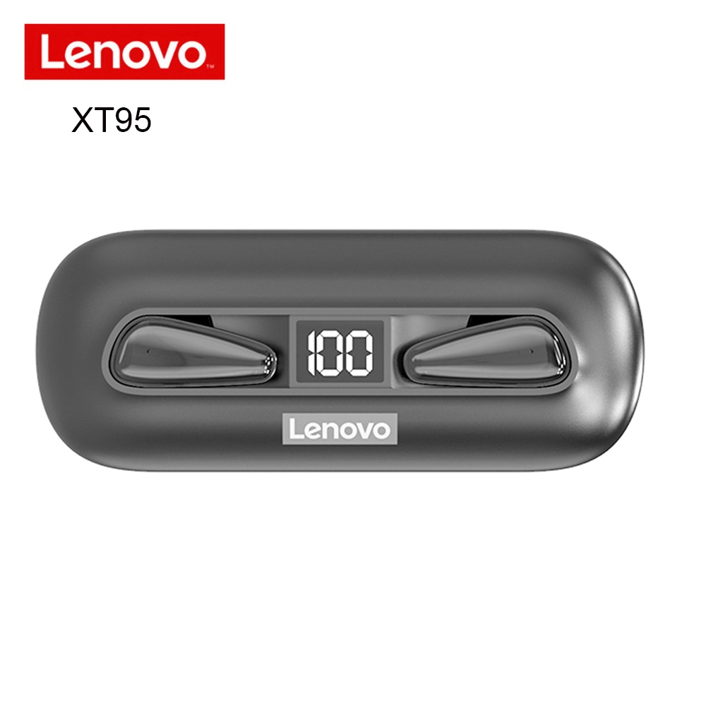 Lenovo  TWS Earbud Mini Slim Headset Bluetooth 5.0 / Earphone AI Kontrol Sentuh Bass Stereo XT95