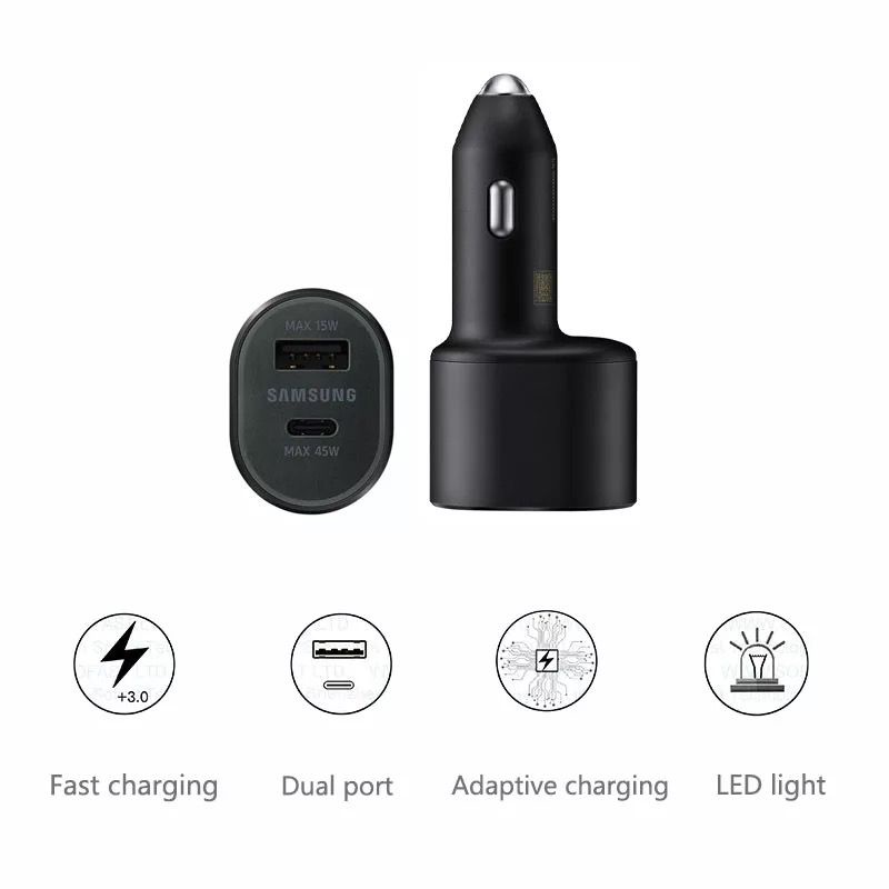 [RO ACC] CAR CHARGER MOBIL PD SAMSUNG SUPER FAST CHARGING 60W DUAL USB