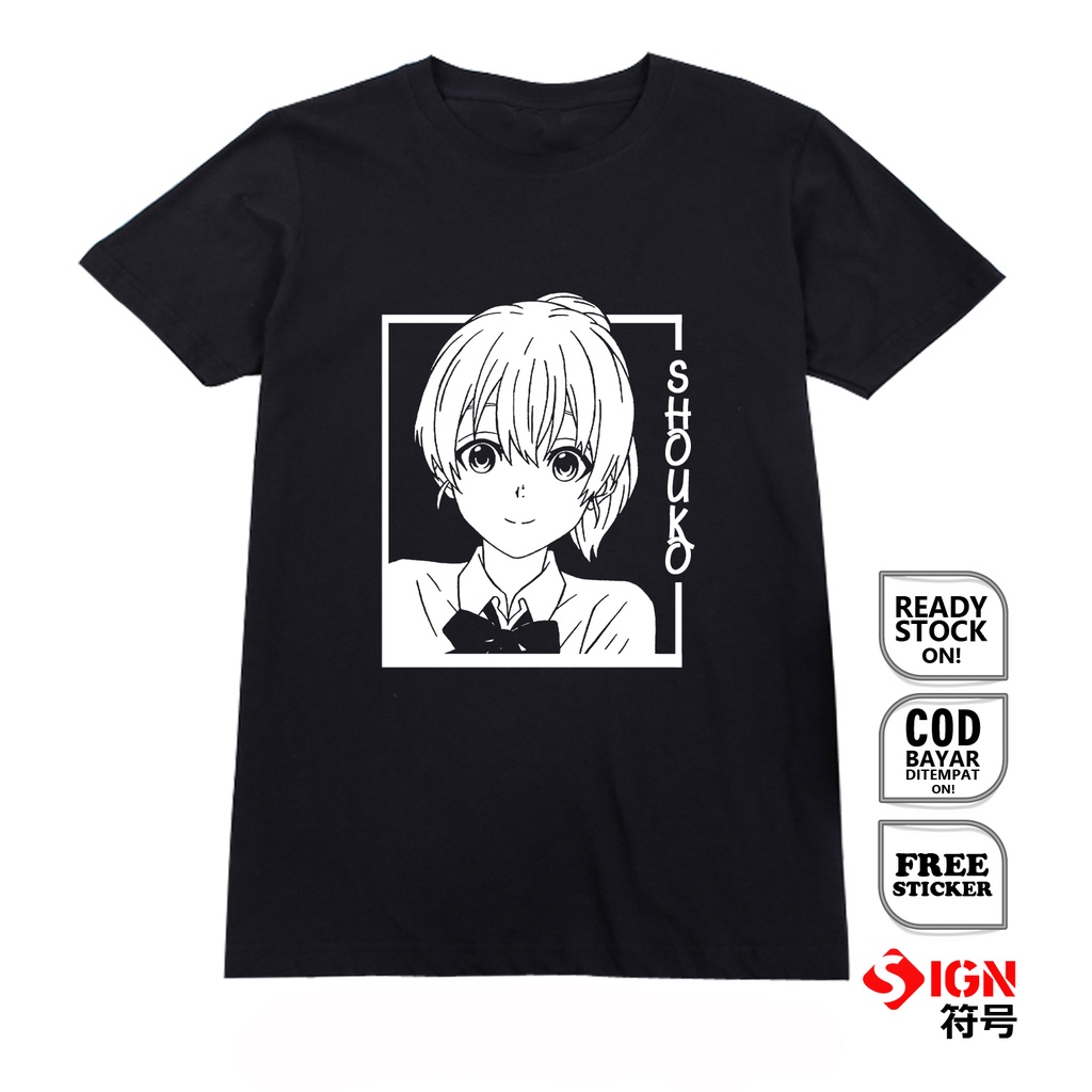 KAOS WAIFU ANIME MANGA SHOUKO NISHIMIYA A SILENT VOICE SHOKO SHOU CHAN BAJU JEPANG JAPAN CULTURE OTAKU WIBU MIYOKO SAHARA NAOKA UENO MIKI KAWAI TOMOHIRO NAGATSUKA SATOSHI MASHIBA KAZUKI SHIMADA YUZURU YAEKO ITO SHOYA - SIGN CLOTH