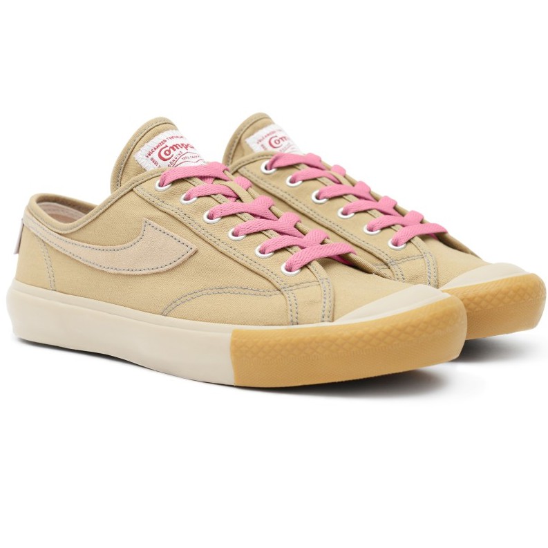 Sepatu Compass Gazelle Pink Frost (Hi Cut/Low Cut) Pria dan Wanita Cappuccino Upgrade-Low