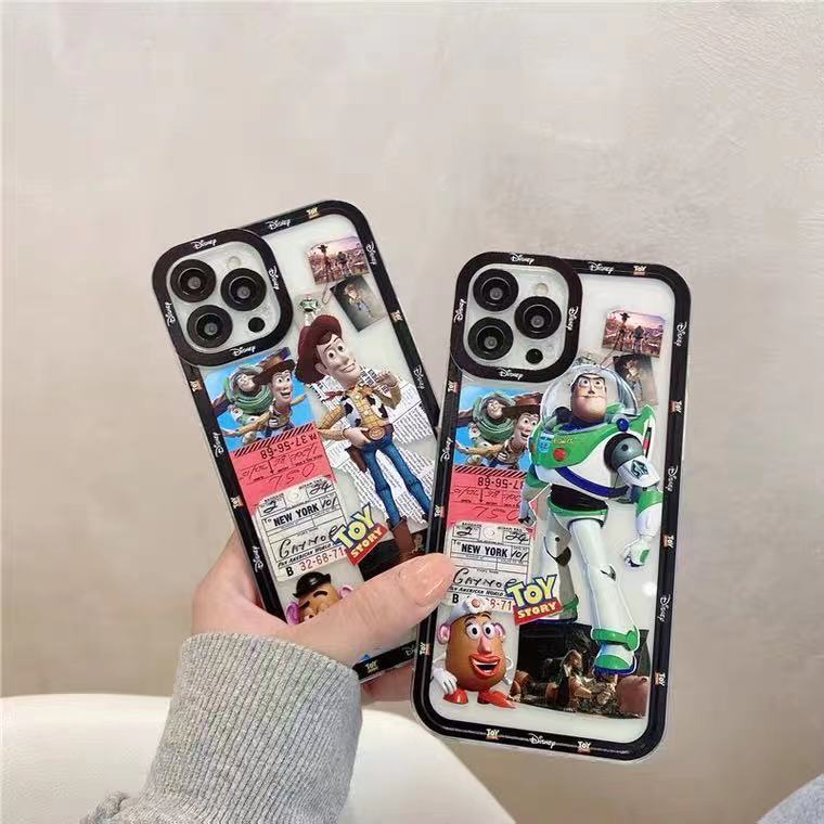 Soft Case Silikon TPU Transparan Desain Buzz Lightyear Untuk IPhone 14 12 13 11 Pro XS Max SE2 6 6S 7 8 Plus X XR