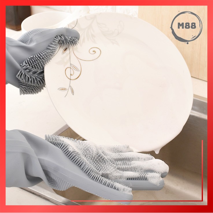 MARKAS88 Sarung Tangan Cuci Piring Silicone Dishwashing Gloves Magic Glove